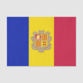 Patriotic Andorra Flag Seidenpapier (Vorderseite)