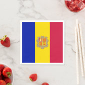Patriotic Andorra Flag Serviette (Beispiel)