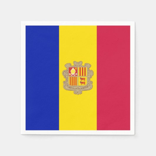 Patriotic Andorra Flag Serviette (Vorderseite)