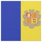 Patriotic Andorra Flag Stoff (Nahaufnahme)