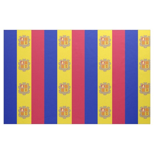 Patriotic Andorra Flag Stoff (Fat Quarter (45,7 x 55,9 cm))