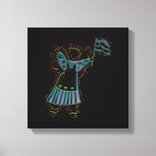 Patriotic Angel Leinwanddruck (Vorderseite)
