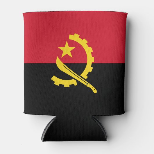 Patriotic Angolan Flag kann kühler Dosenkühler (Vorderseite)