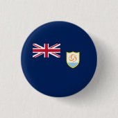 Patriotic Anguilla Flag Button (Vorderseite)