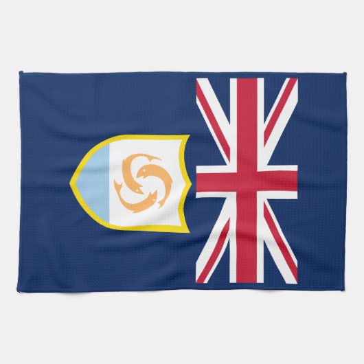 Patriotic Anguilla Flag Geschirrtuch (Horizontal)