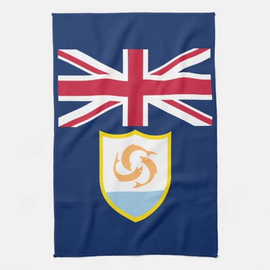 Patriotic Anguilla Flag Geschirrtuch (Vertikal)