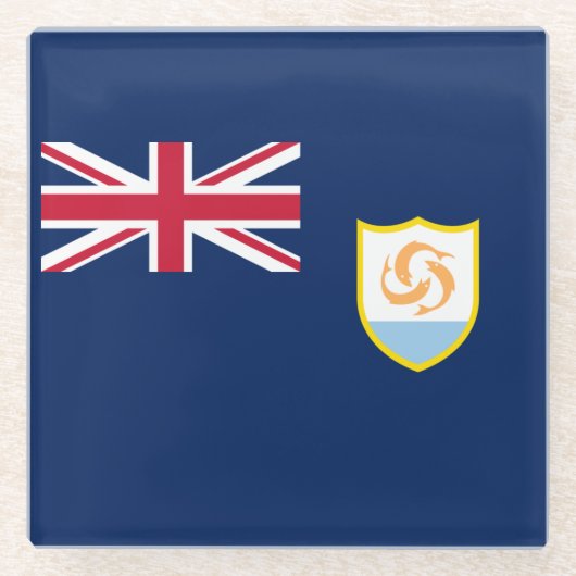Patriotic Anguilla Flag Glasuntersetzer (Vorderseite)
