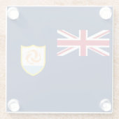 Patriotic Anguilla Flag Glasuntersetzer (Rückseite)