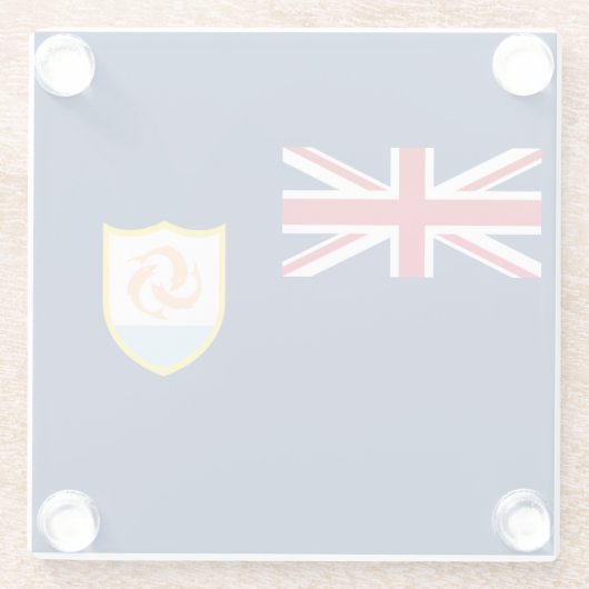 Patriotic Anguilla Flag Glasuntersetzer (Rückseite)