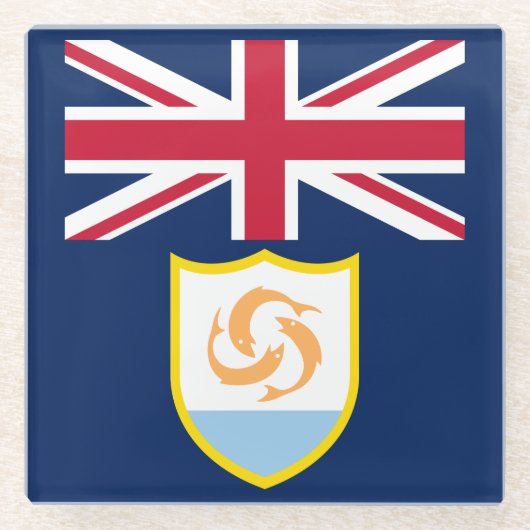 Patriotic Anguilla Flag Glasuntersetzer (Vorderseite)