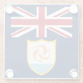 Patriotic Anguilla Flag Glasuntersetzer (Rückseite)