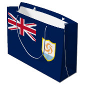 Patriotic Anguilla Flag Große Geschenktüte (Rückseite Schrägansicht)