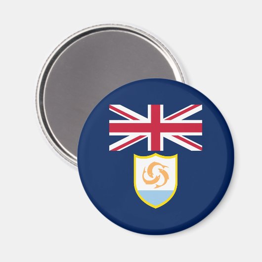 Patriotic Anguilla Flag Magnet (Vorderseite/Rückseite)