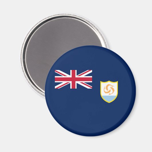 Patriotic Anguilla Flag Magnet (Vorderseite/Rückseite)