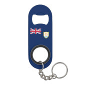 Patriotic Anguilla Flag Mini Flaschenöffner (Rückseite)