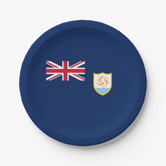Patriotic Anguilla Flag Pappteller (Vorderseite)