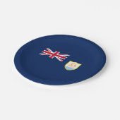 Patriotic Anguilla Flag Pappteller (Schrägansicht)