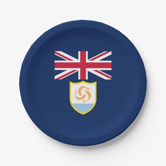 Patriotic Anguilla Flag Pappteller (Vorderseite)