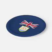 Patriotic Anguilla Flag Pappteller (Schrägansicht)