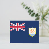 Patriotic Anguilla Flag Postkarte (Stehend Vorderseite)