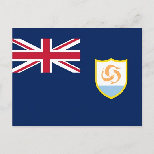Patriotic Anguilla Flag Postkarte (Vorderseite)