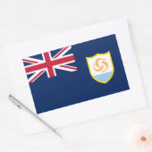 Patriotic Anguilla Flag Rechteckiger Aufkleber (Umschlag)