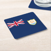 Patriotic Anguilla Flag Rechteckiger Pappuntersetzer (angewinkelt)