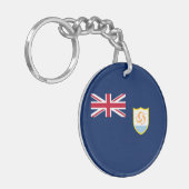 Patriotic Anguilla Flag Schlüsselanhänger (Vorderseite links)