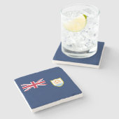 Patriotic Anguilla Flag Steinuntersetzer (Seitenansicht)