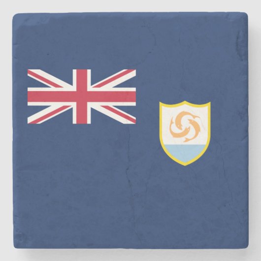 Patriotic Anguilla Flag Steinuntersetzer (Vorderseite)