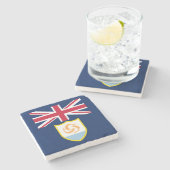 Patriotic Anguilla Flag Steinuntersetzer (Seitenansicht)