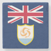 Patriotic Anguilla Flag Steinuntersetzer (Vorderseite)
