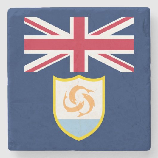 Patriotic Anguilla Flag Steinuntersetzer (Vorderseite)