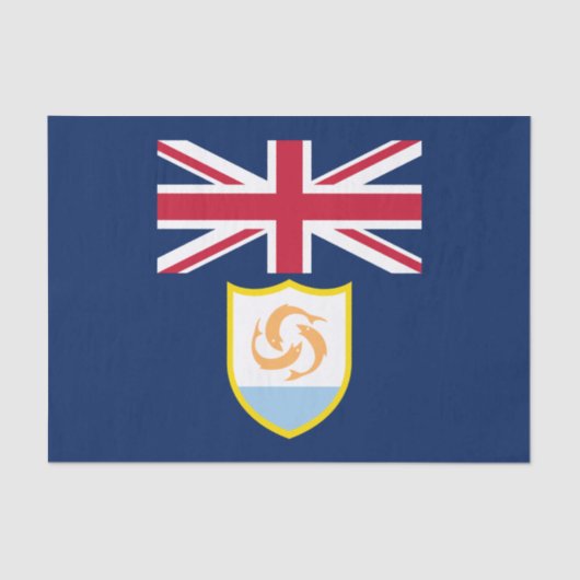 Patriotic Anguilla Flag Tissue Paper Seidenpapier (Vorderseite)