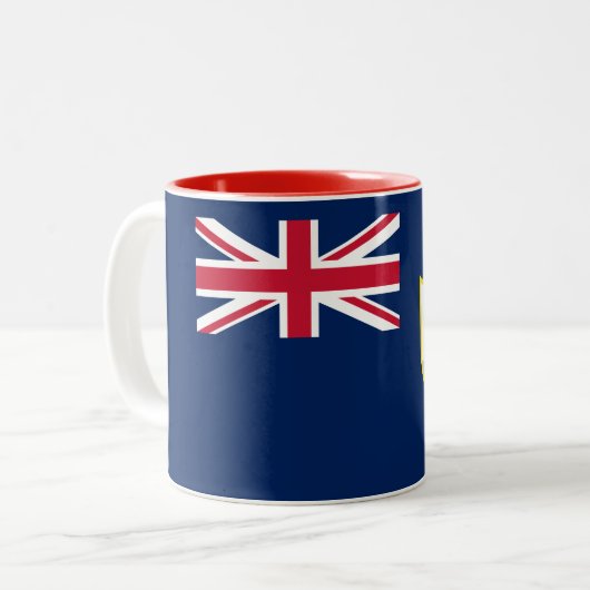 Patriotic Anguilla Flag Zweifarbige Tasse (Vorderseite Links)