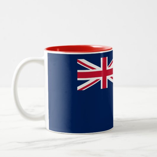 Patriotic Anguilla Flag Zweifarbige Tasse (Links)