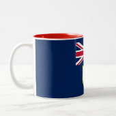 Patriotic Anguilla Flag Zweifarbige Tasse (Links)