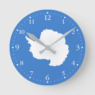 Patriotic Antarctica Flag Runde Wanduhr