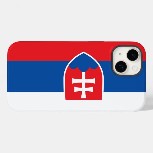 Patriotic Apple 14 Case-Mate, slowakische Flagge Case-Mate iPhone Hülle (Rückseite (Horizontal))