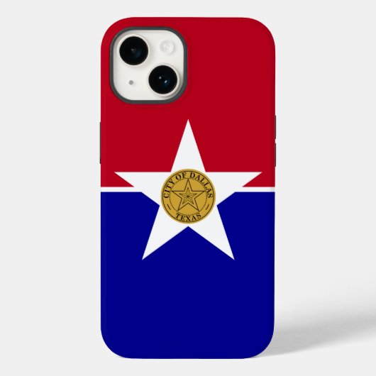 Patriotic Apple Case-Mate 14, Dallas-Flag iPhone Hülle (Rückseite)