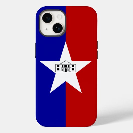 Patriotic Apple Case-Mate 14, Flagge San Antonio Case-Mate iPhone Hülle (Rückseite)