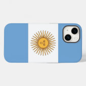 Patriotic Apple Case-Mate, Argentiniens Flaggen Ca Case-Mate iPhone Hülle (Rückseite (Horizontal))
