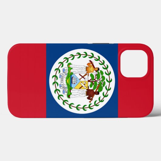 Patriotic Apple Case Mate, Belize-Flagge (Rückseite (Horizontal))