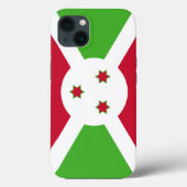 Patriotic Apple Case-Mate, Burundi-Flagge Case-Mate iPhone Hülle (Rückseite)