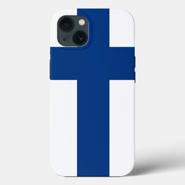Patriotic Apple Case-Mate, Finnische Flagge Case-Mate iPhone Hülle (Back)