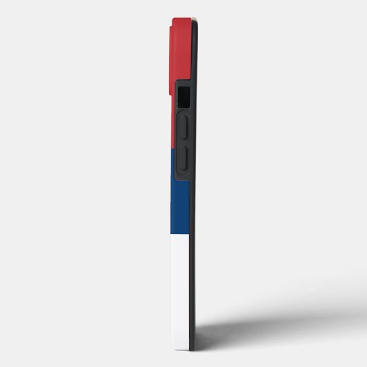 Patriotic Apple Case-Mate, Flagge Serbiens Case-Mate iPhone Hülle (Rückseite / Links)