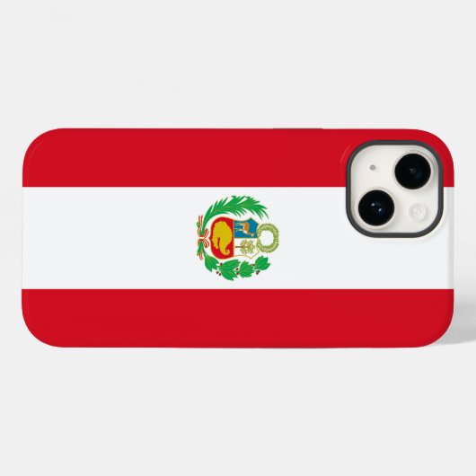 Patriotic Apple Case-Mate, Peru-Flag Case-Mate iPh iPhone Hülle (Rückseite (Horizontal))