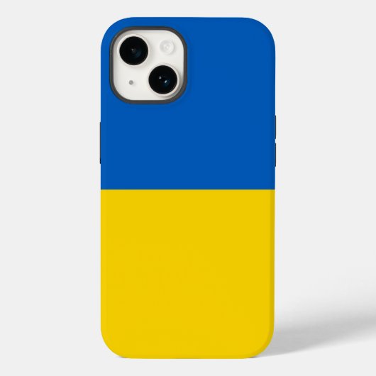 Patriotic Apple Case-Mate, ukrainische Flaggenpart Case-Mate iPhone Hülle (Rückseite)