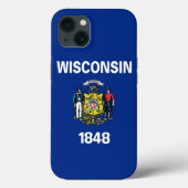 Patriotic Apple Case-Mate, Wisconsin-Flag Case-Mate iPhone Hülle (Rückseite)