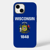 Patriotic Apple Case-Mate, Wisconsin-Flag Case-Mate iPhone Hülle (Rückseite)